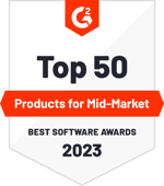 G2 Best Software 2023 Badge MidMarket G2 Best Software 2023 Badge MidMarket