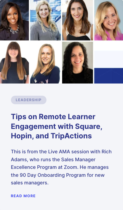 Driving Remote Learner Engagement